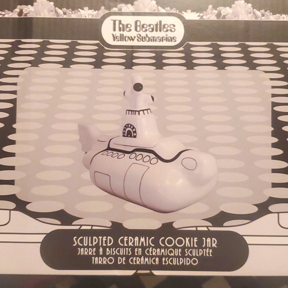 The Beatles Yellow Submarine Ceramic Cookie Jar New In Box
